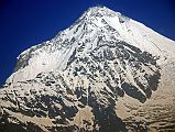 03 Pokhara Flight To Jomsom 03 Dhaulagiri Close Up Dhaulagiri South and East faces shone perfectly in the early morning light as the airplane banked right to go up the Kali Gandaki Valley towards Jomsom.